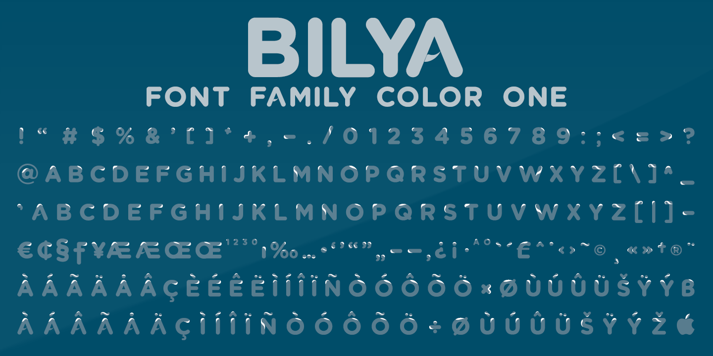 Przykładowa czcionka Bilya Layered #5